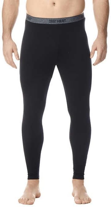 32 DEGREES Men's Base Layer Pant, (Black, Medium) 2-Pack