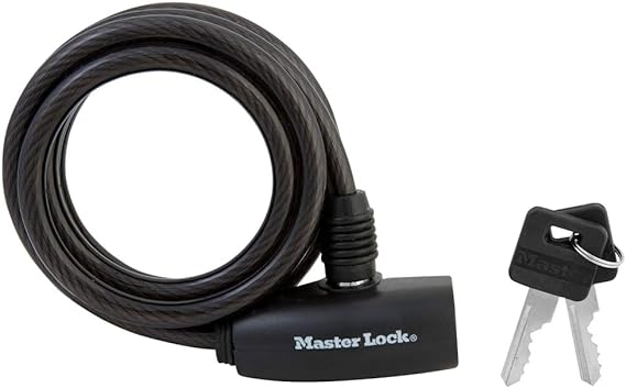 Master Lock 8126D 6' X 5/16" Black Keyed Cable Lock