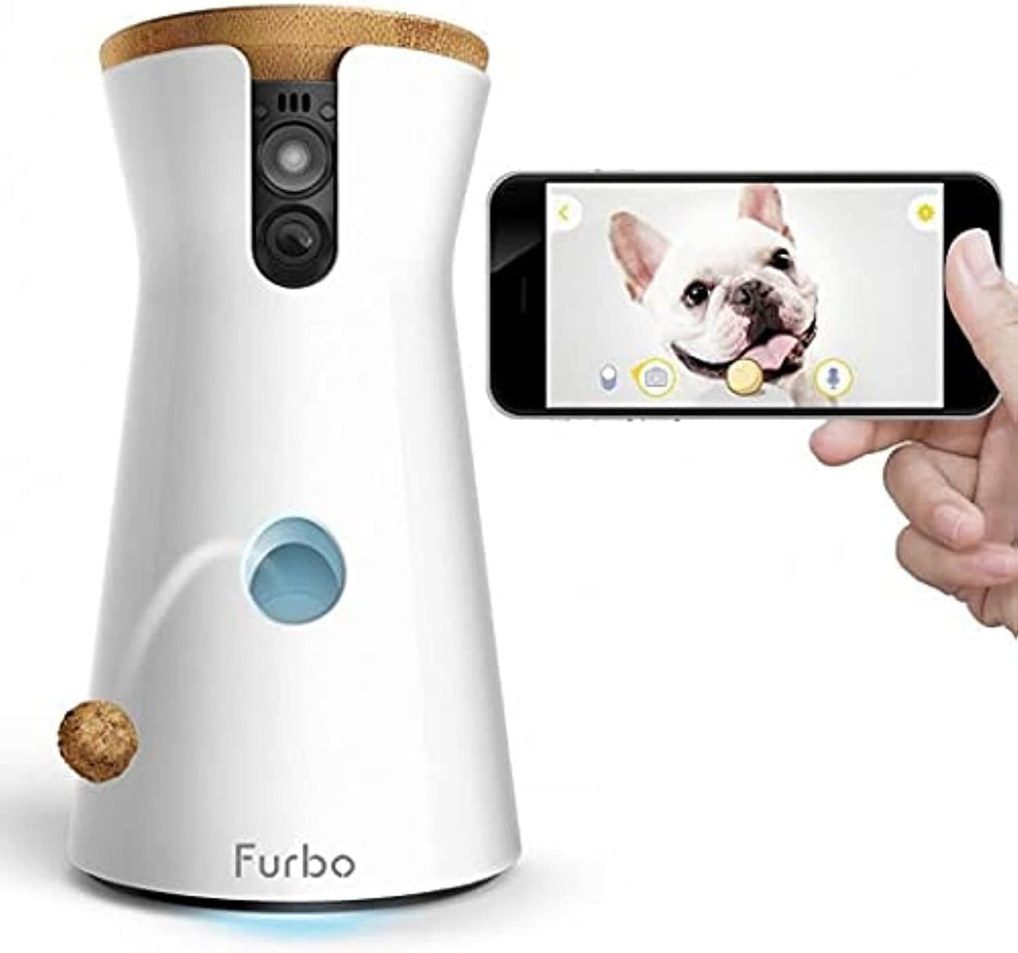 Furbo Dog Camera: Treat Tossing, Full HD Wifi Pet Camera and 2-Way Audio, Designed for Dogs, Compatible with Alexa