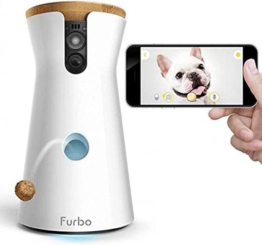 Furbo Dog Camera: Treat Tossing, Full HD Wifi Pet Camera and 2-Way Audio, Designed for Dogs, Compatible with Alexa