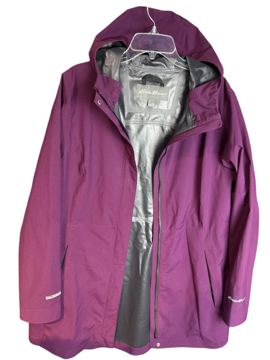 Eddie Bauer women’s XL Hooded Windbreaker Purple