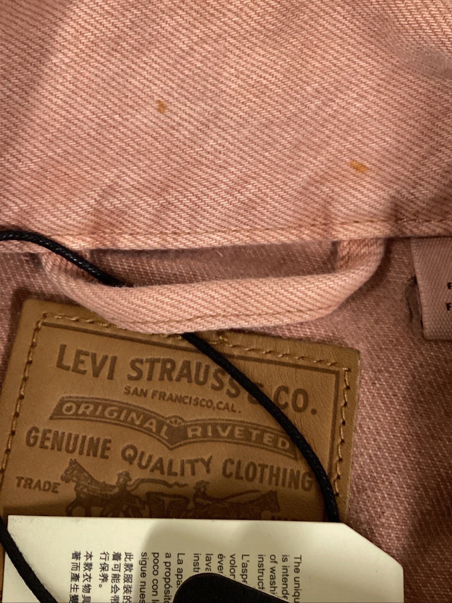 Levi's Original Trucker Jacket Pink Small (Previously Owned- Like New Condition)