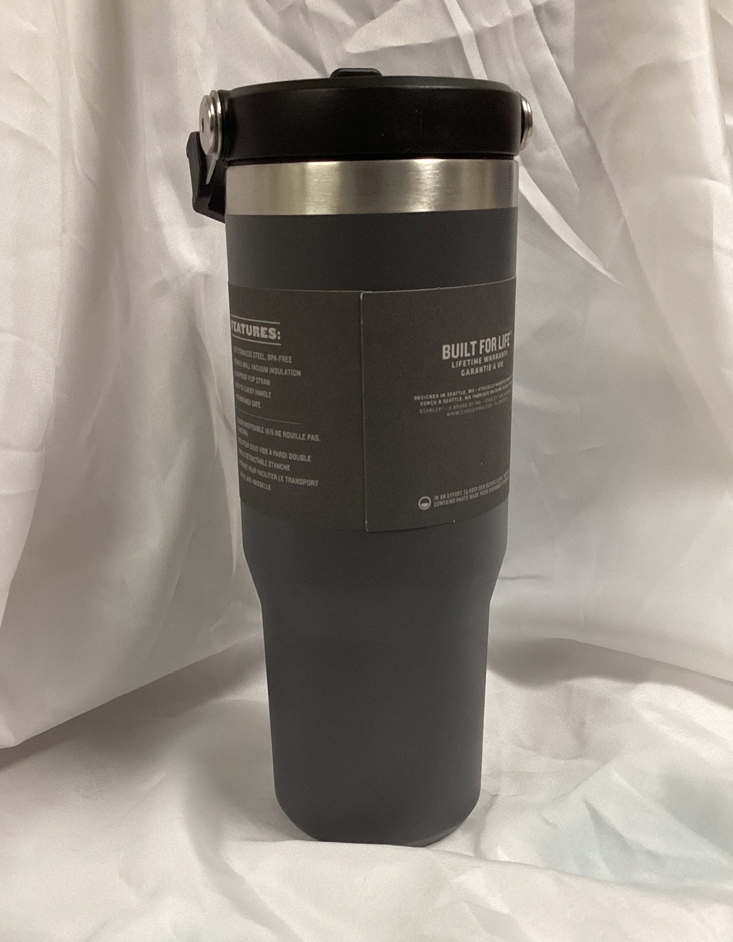 Stanley 30oz Classic Flip Straw Tumbler Charcoal (Previously Owned- Like New Condition)