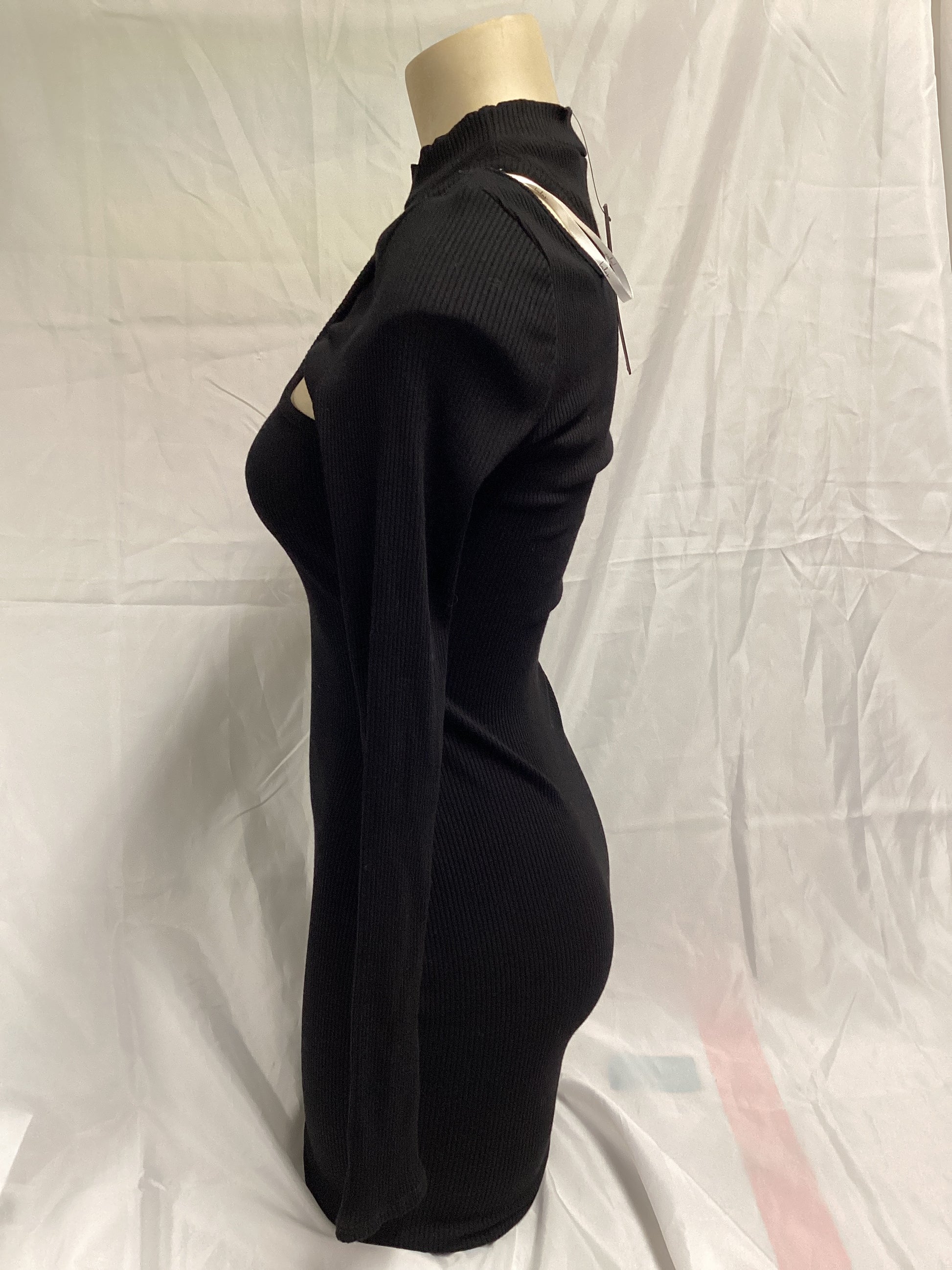 mock neck long sleeve black dress Galaxy | Black Sequin Turtle-Neck Long-Sleeve Maxi Dress