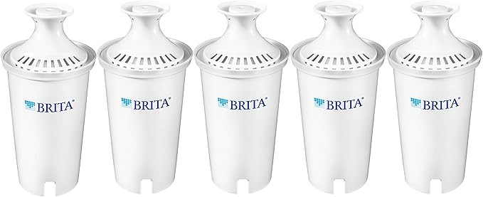 Brita Standard Water Filter, Standard Replacement Filters for Pitchers and Dispensers, BPA Free - 5 Count