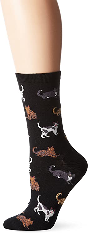 Hot Sox Women's Cat Lovers Novelty Fashion Casual Crew Socks