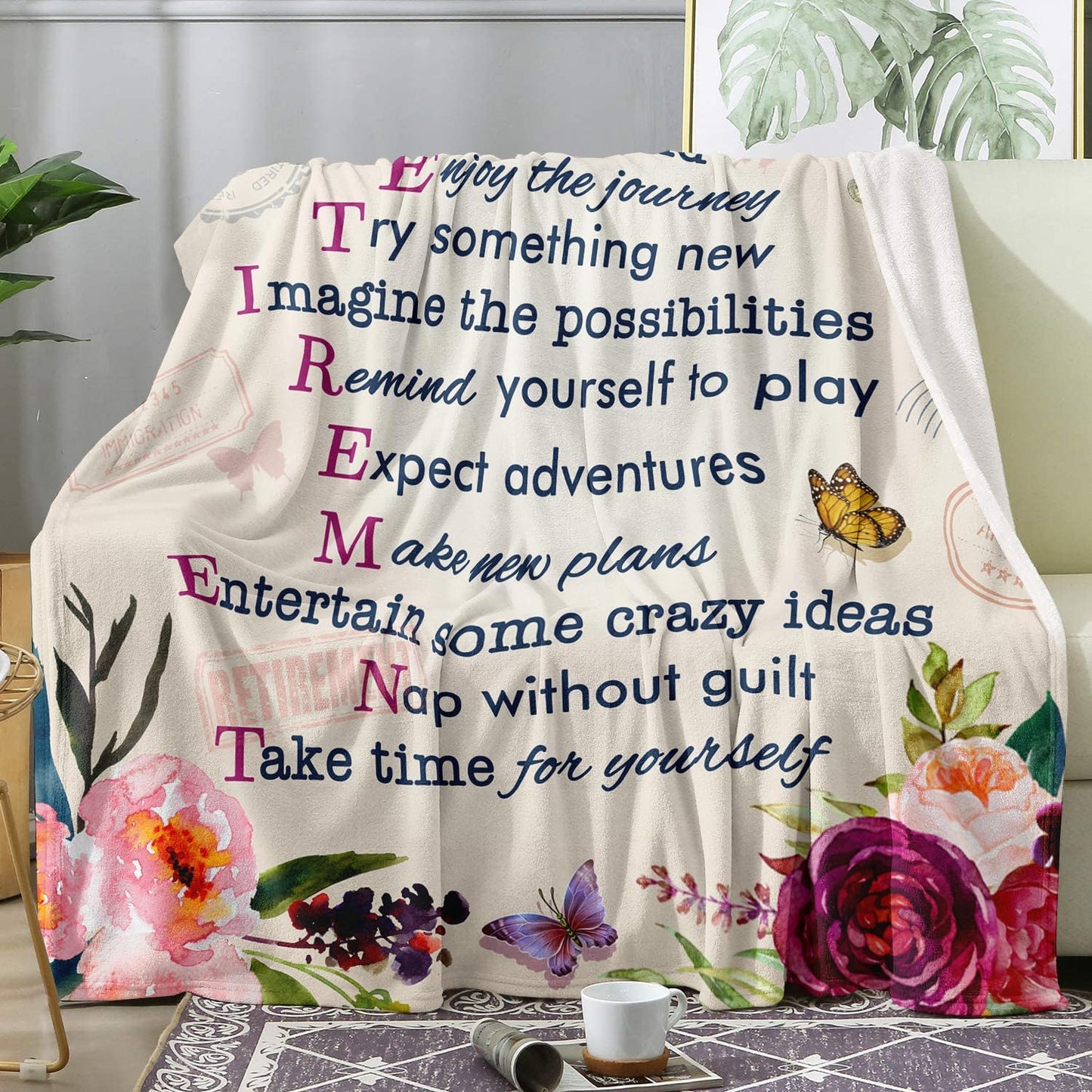 Retirement Gifts for Women Blanket 60"X 50