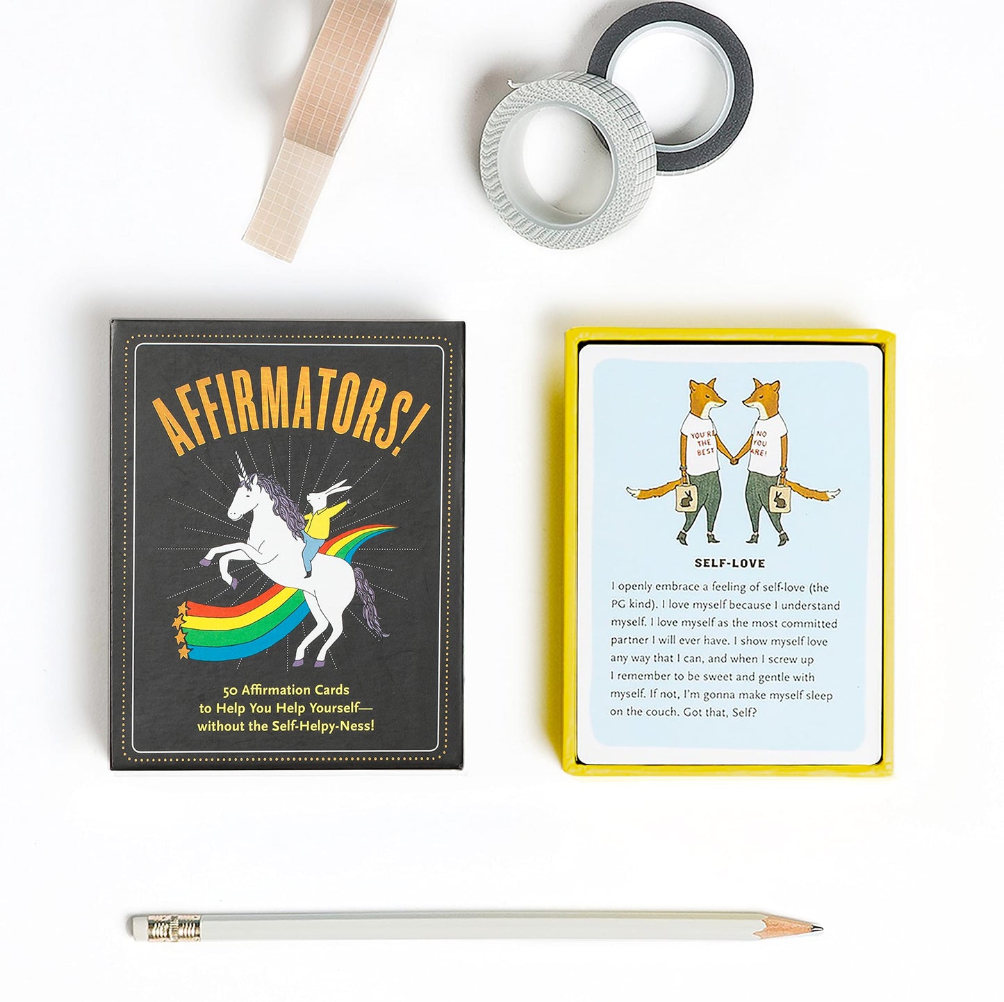 Affirmators! 50 Affirmation Cards Deck to Help You Help Yourself - Without the Self-Helpy-Ness! Cards