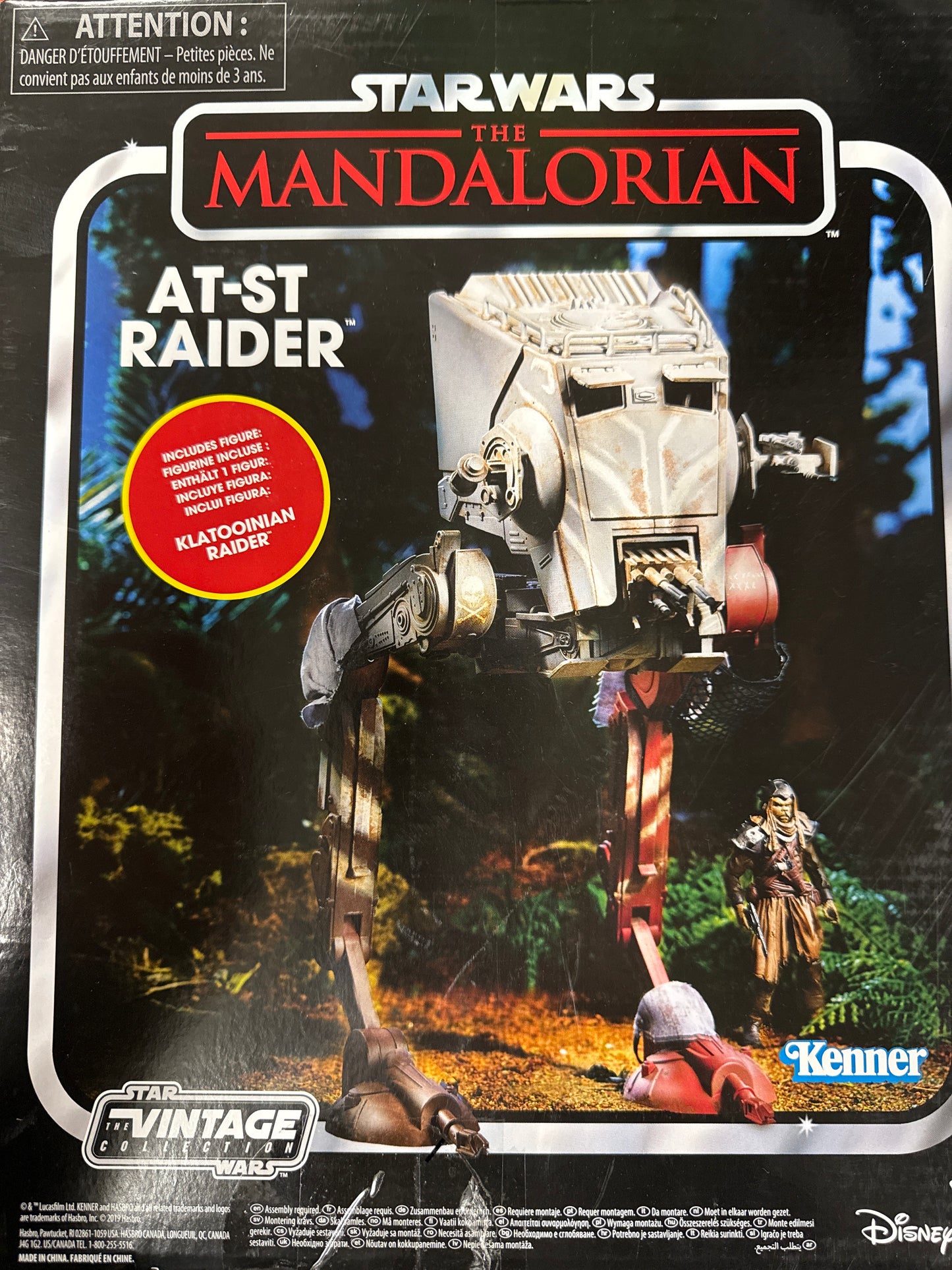 Star Wars - The Mandalorian - Vintage Collection - AT-ST With Klatooinian Raider - Open Box