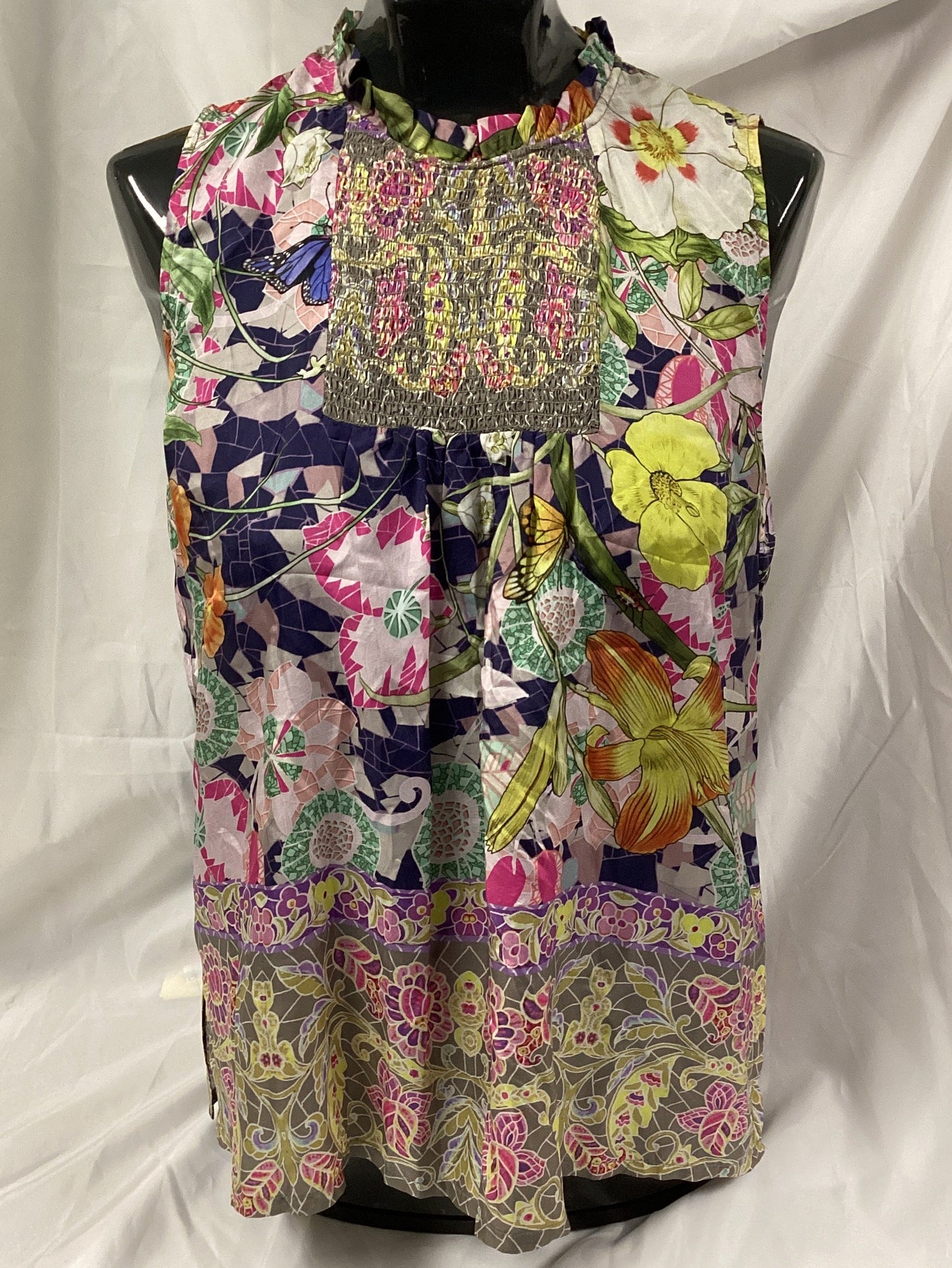 Johnny Was Multicolor Sleeveless Blouse Size S (Previously Owned- Good Condition)