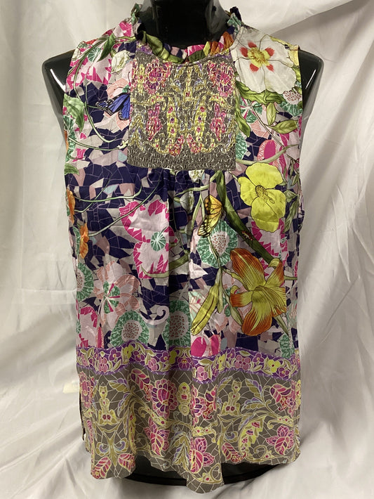 Johnny Was Multicolor Sleeveless Blouse Size S (Previously Owned- Good Condition)