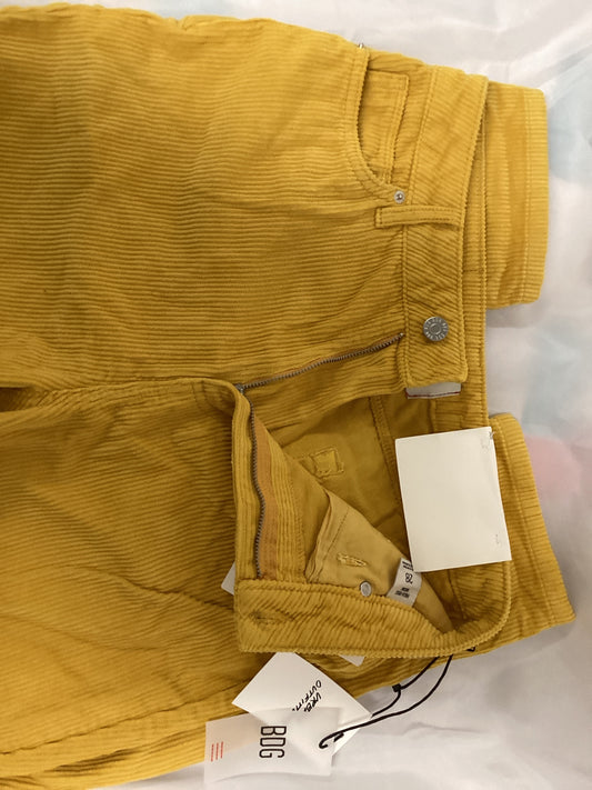 BDG High Rise Mom Corduroy Yellow Pants Size 28 (Previously Owned- Like New Condition)