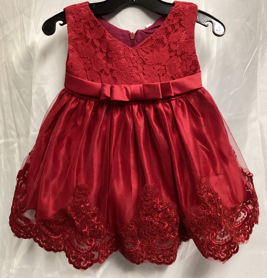 Jupe 'Elle Grace Wine Red Dress fro 6 Months (Previously Owned- Like New Condition)