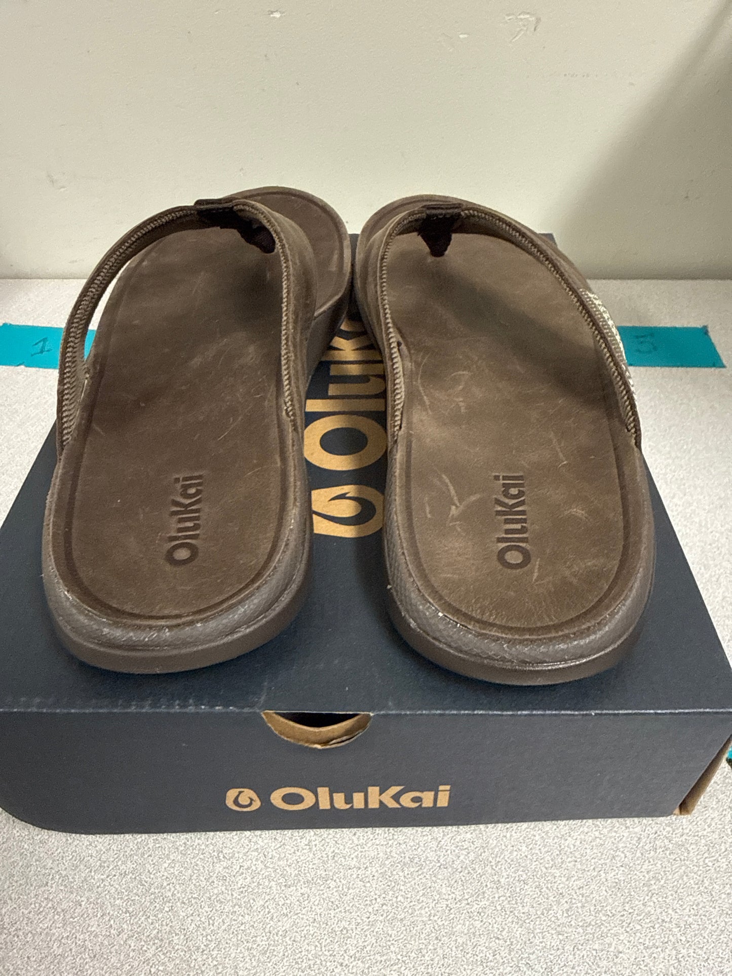 Olukai Tuahine Sandals - Men's Dk Wood - Brown  - Size 10 - NWT