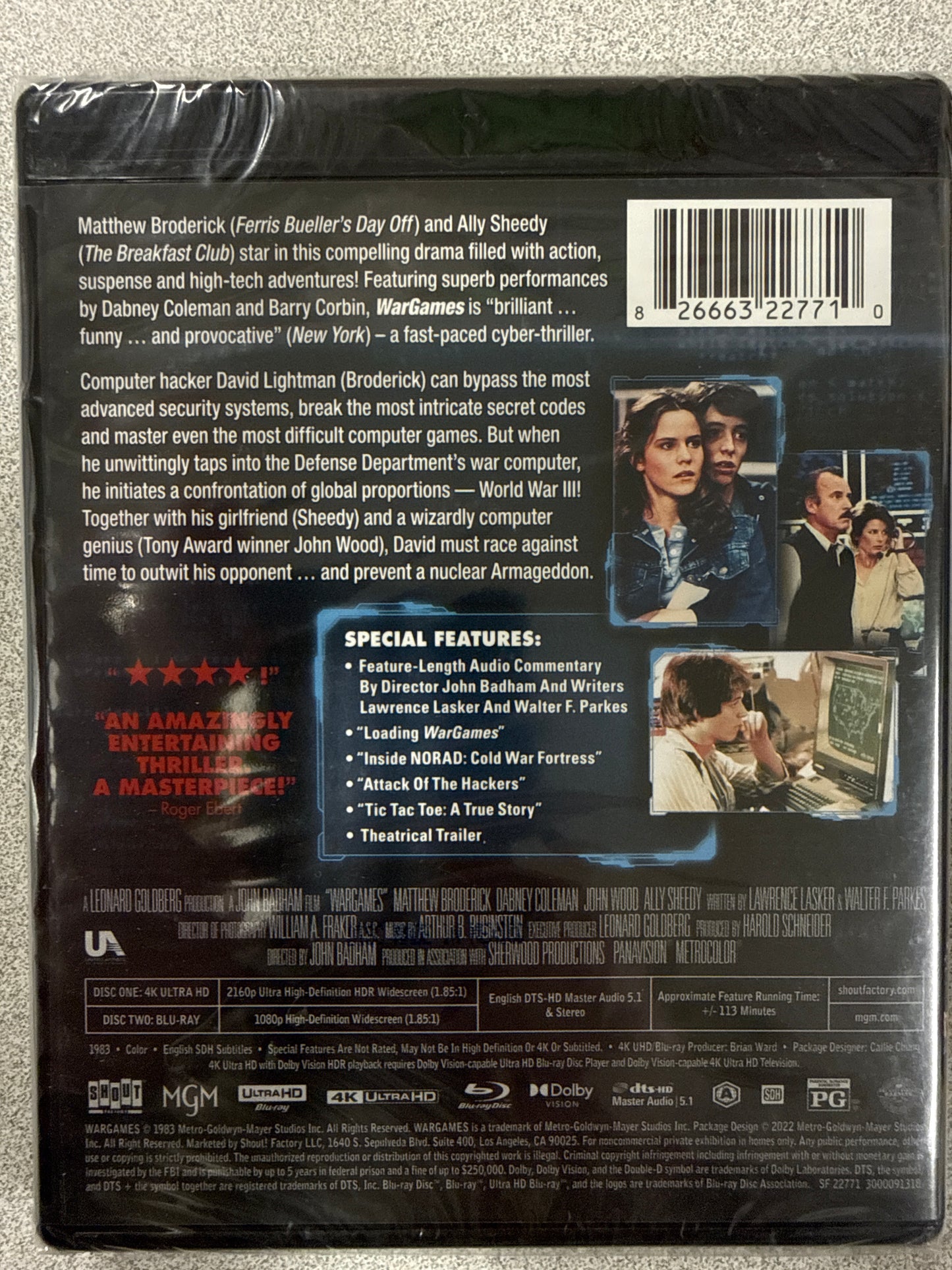 WarGames Blu-ray New Factory Sealed