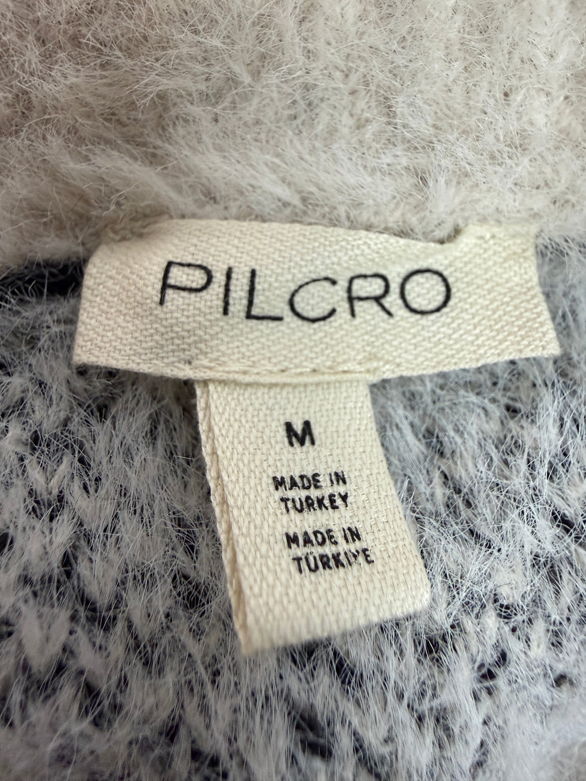 Anthropologie Pilcro Patterned Eyelash Sweater Women’s Medium Cream Black Stars