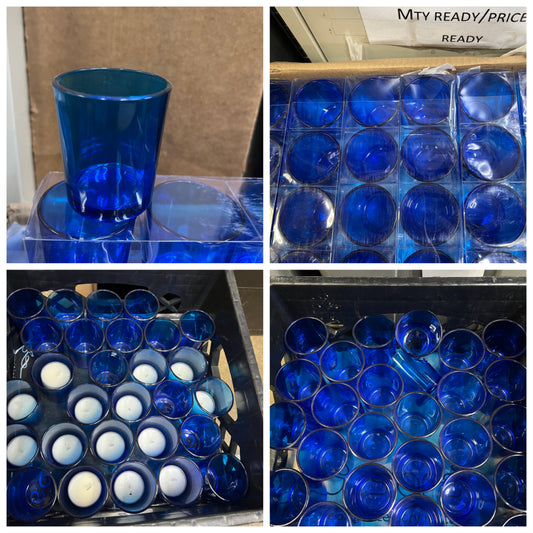 Blue glass votive