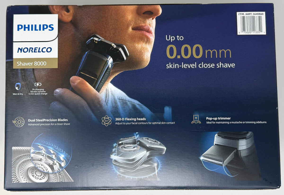 Philips Norelco Shaver 8000 Wet & Dry Electric Shaver & Cleaning Station  - Pre-Owned