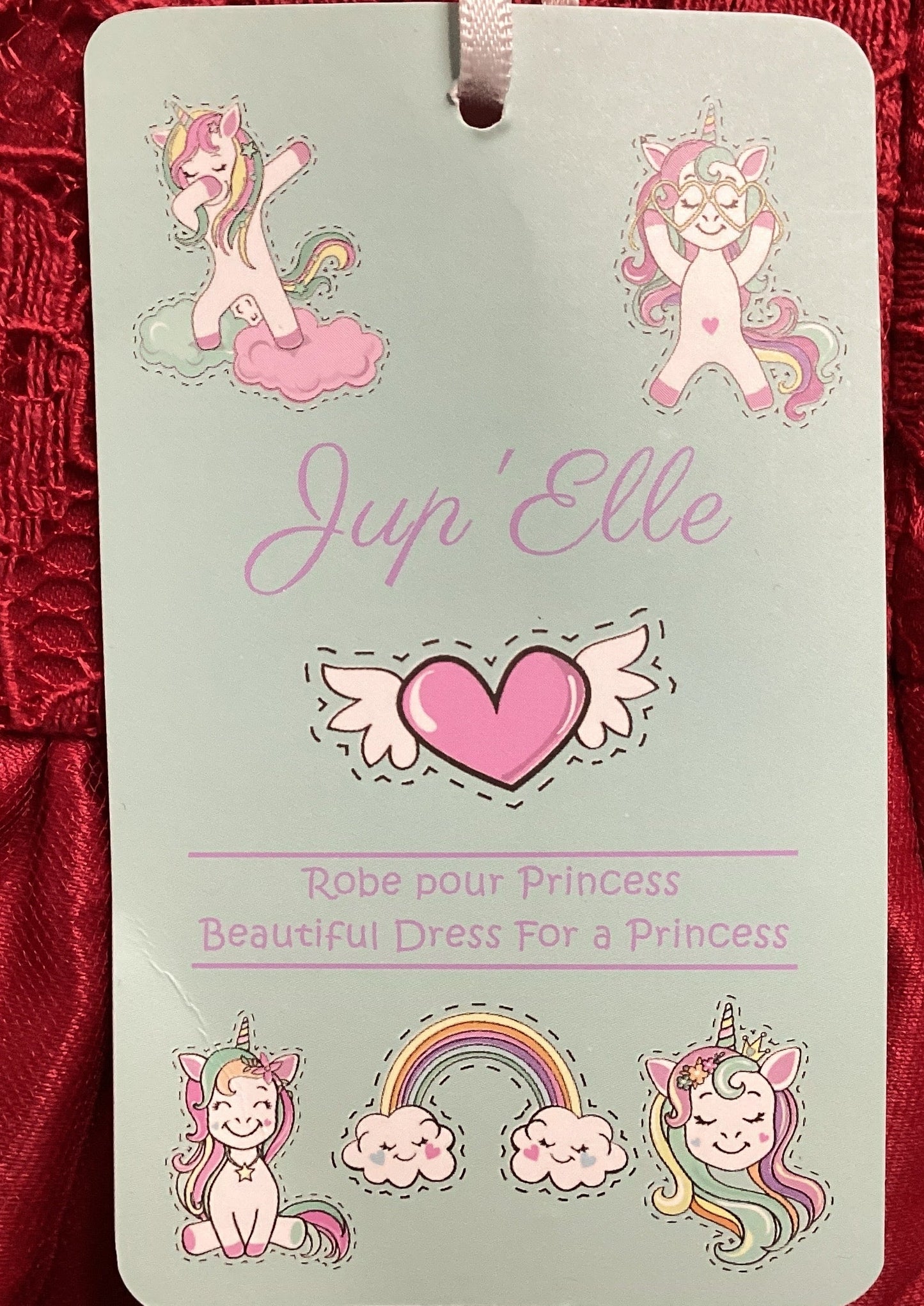 Jupe 'Elle Grace Wine Red Dress fro 6 Months (Previously Owned- Like New Condition)