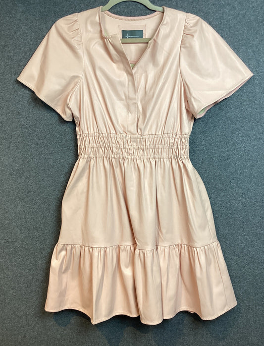 Anthropologie Vegan Faux Leather Dress Light Pink Size XS (Previously Owned- Like New Condition)
