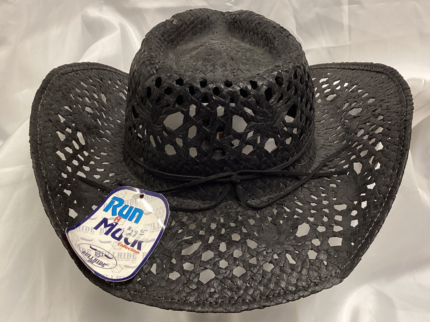 Bullhide Run A Muck Women's Straw Cowgirl Hat Black Size XL ( Previously Owned- Good Condition))