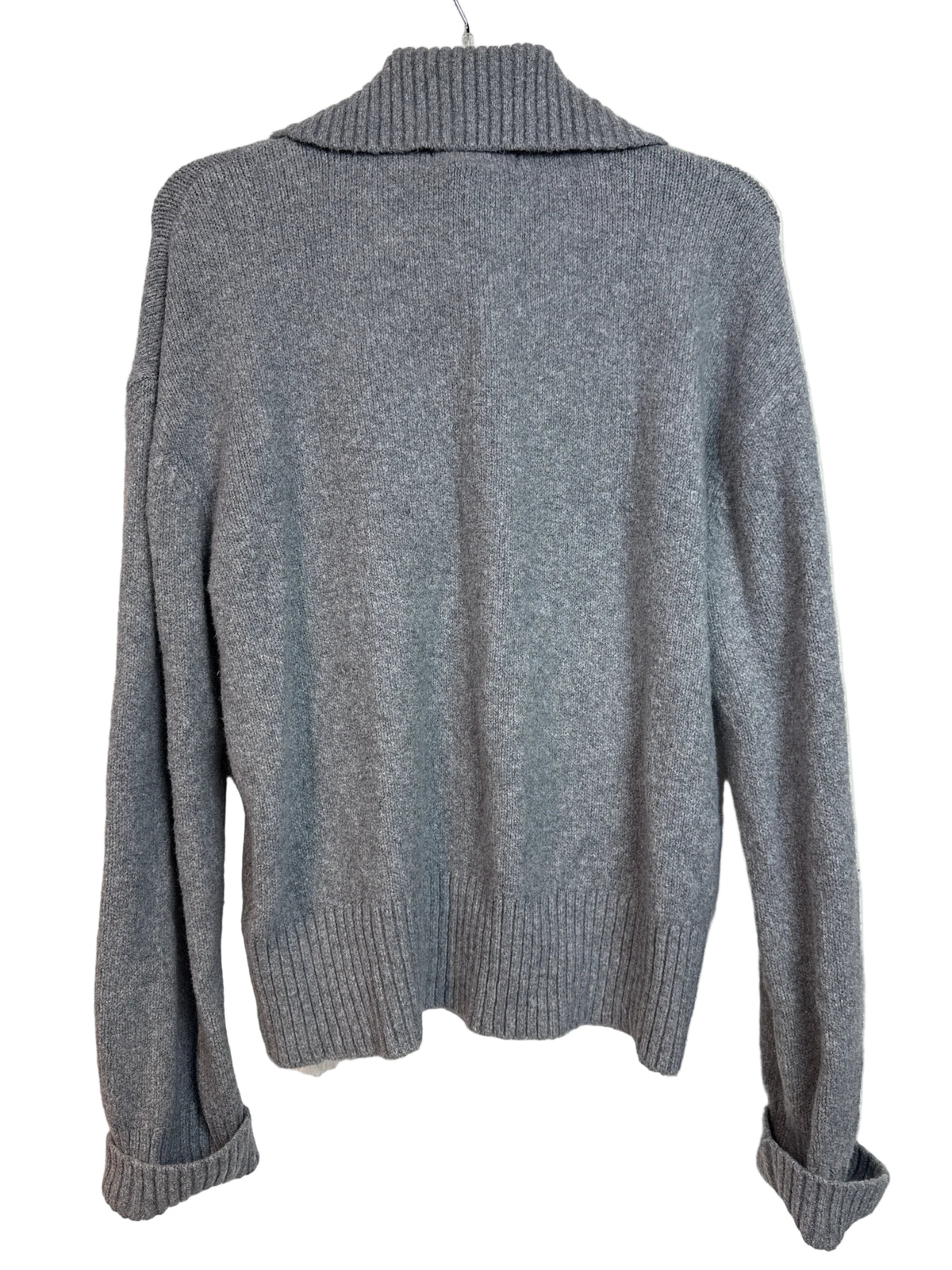 Free People Trading Up Polo Sweater Grey Heather Size S NWT