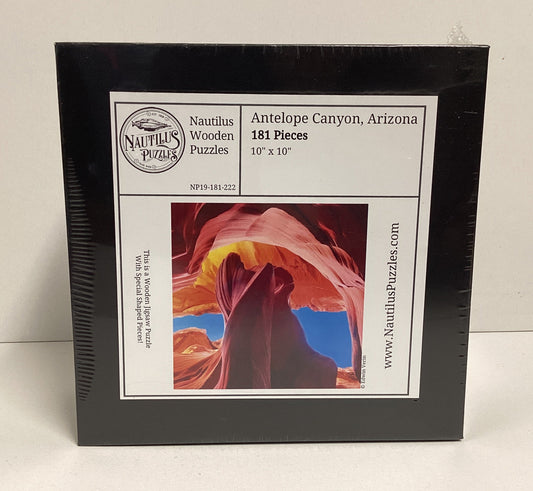 Nautilus Wooden Puzzle Antelope Canyon, Arizona 181 Pieces 10"x10" (Previously Owned- Like New Condition))