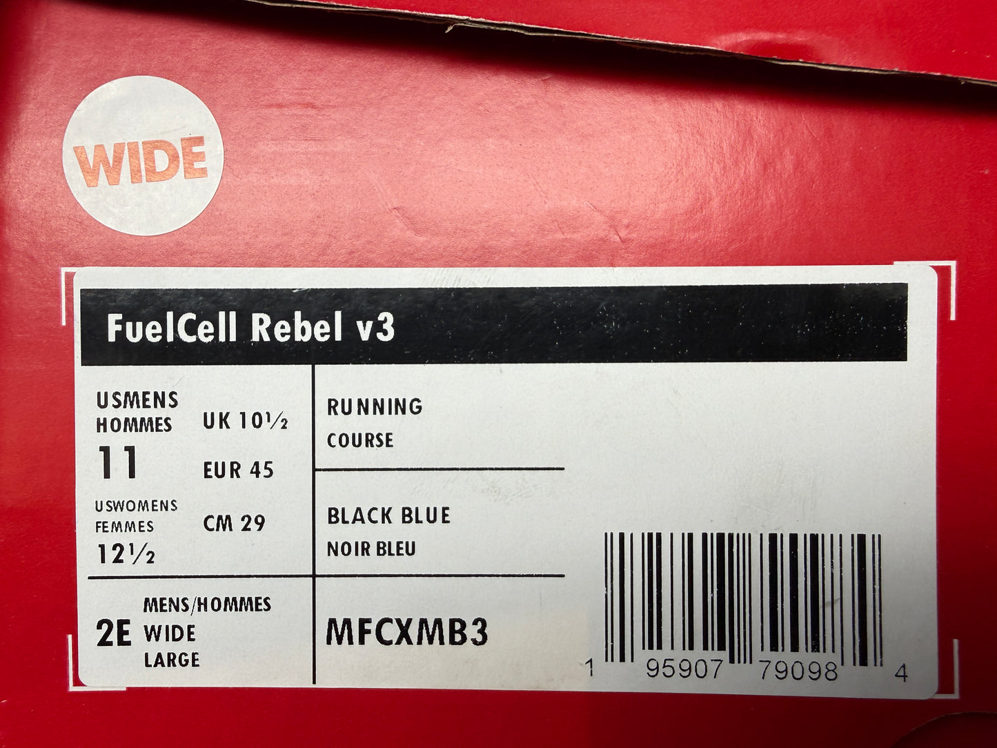 New Balance FuelCell Rebel v3 Black - MFCXMB3 - Men's 11 2E