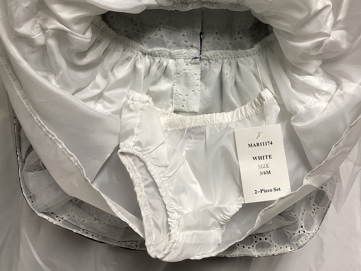 Blueberi Boulevard Dress Size 3-6 Months White (Previously Owned- Like New Condition)