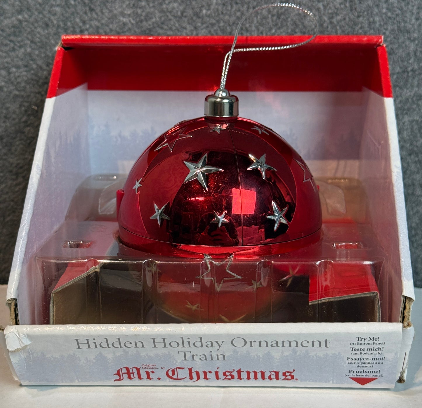Red Hidden Music Box Ornament - Used