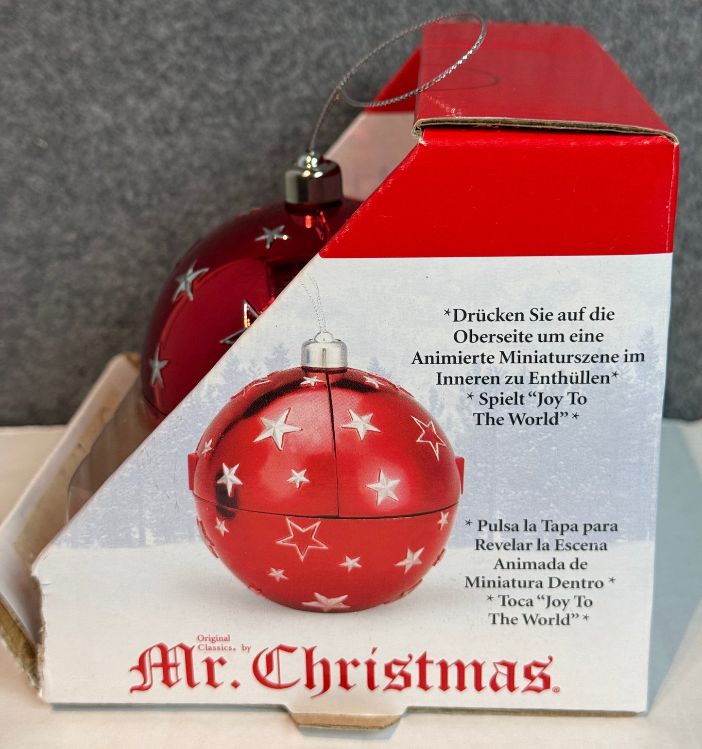 Red Hidden Music Box Ornament - Used