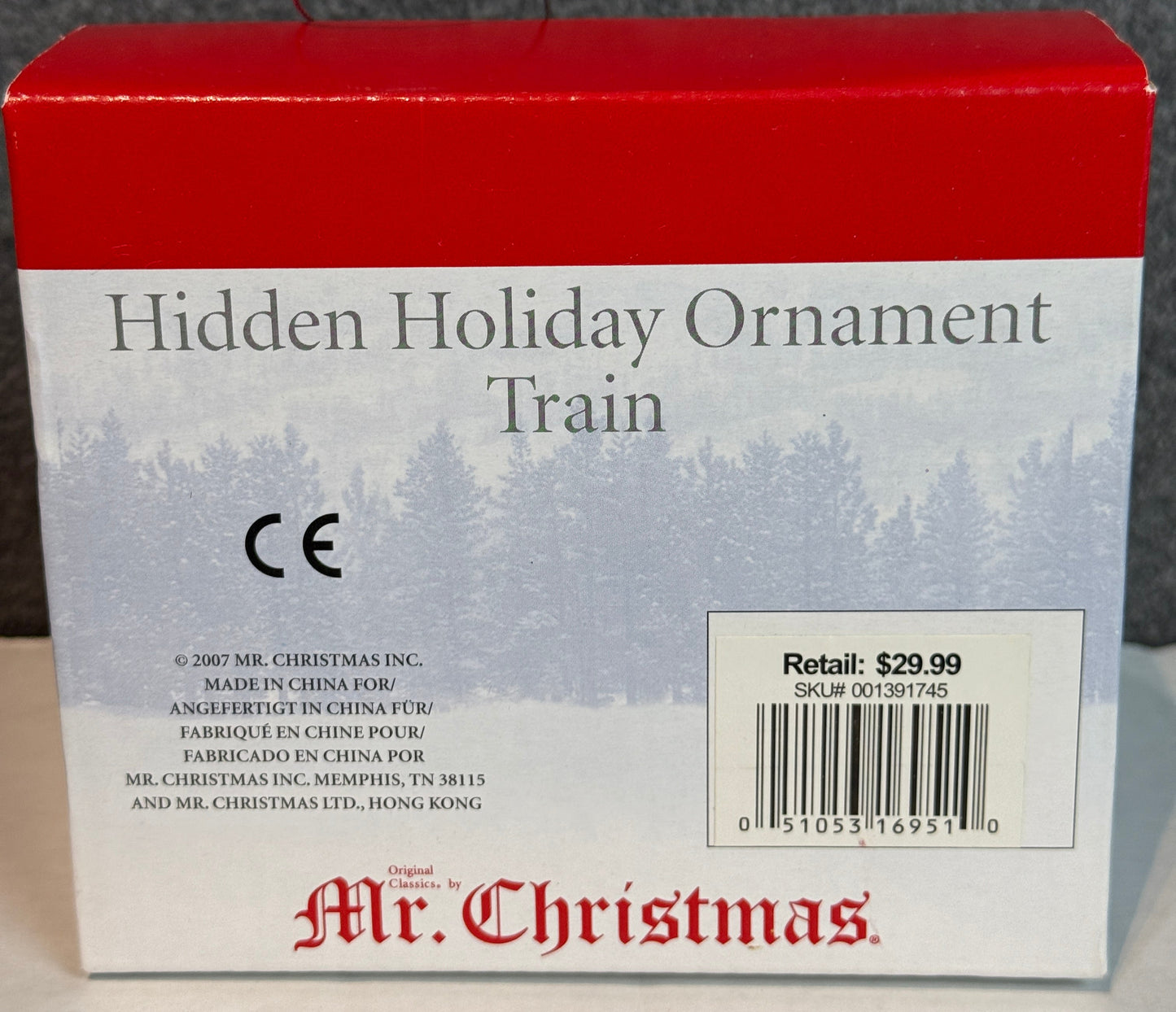 Red Hidden Music Box Ornament - Used