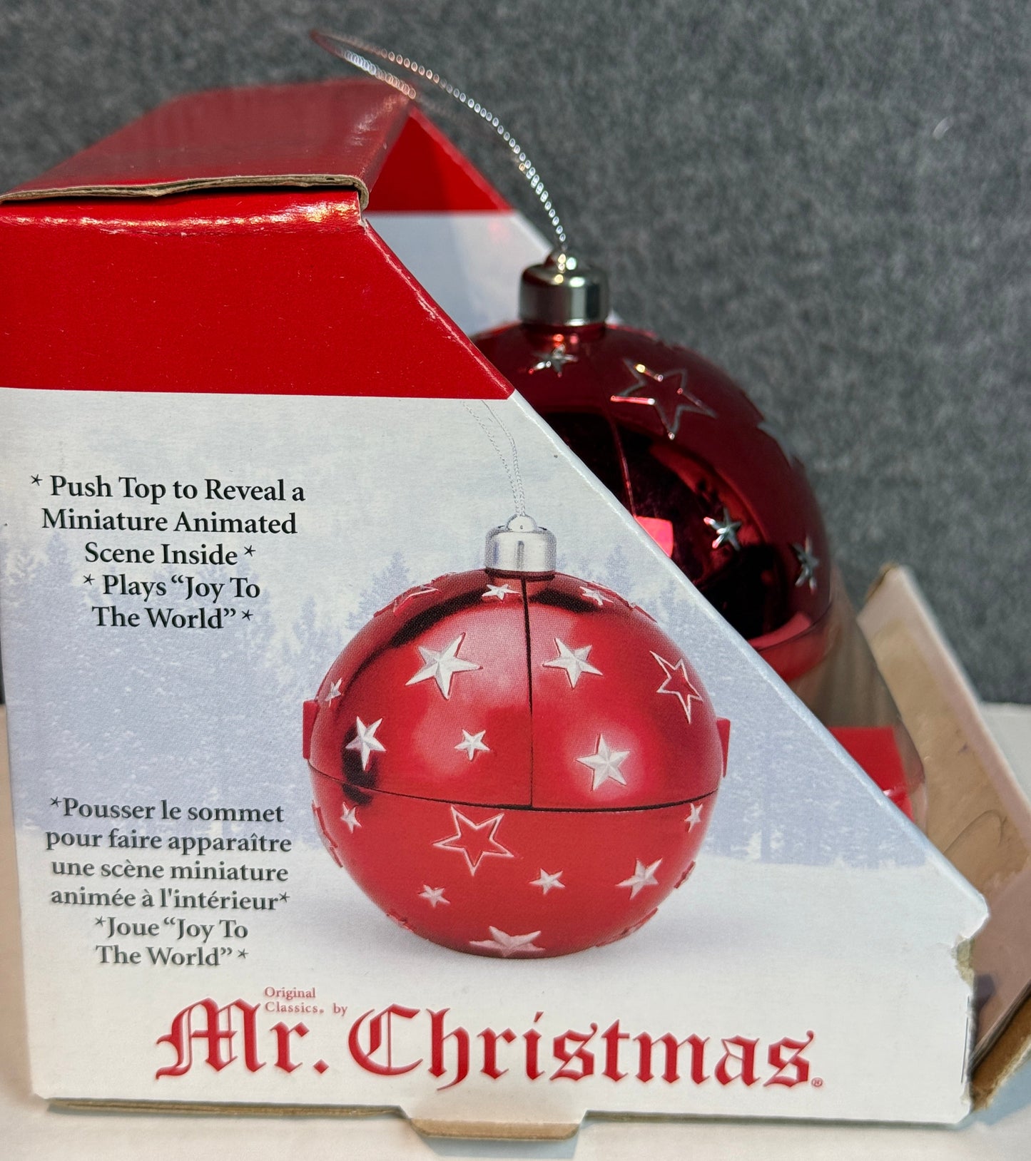 Red Hidden Music Box Ornament - Used