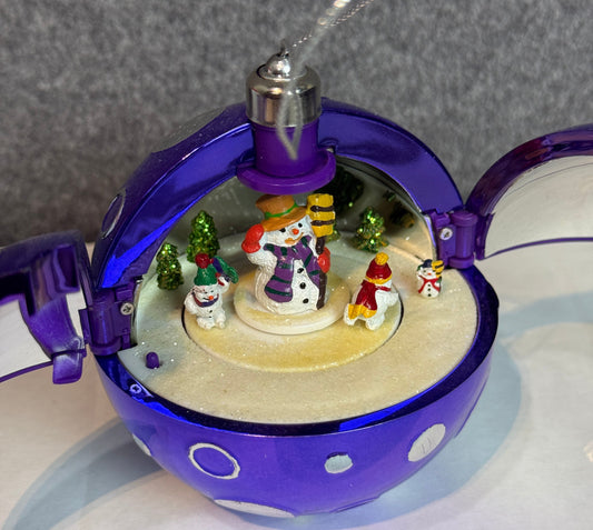 Blue Hidden Music Box Ornament - Used