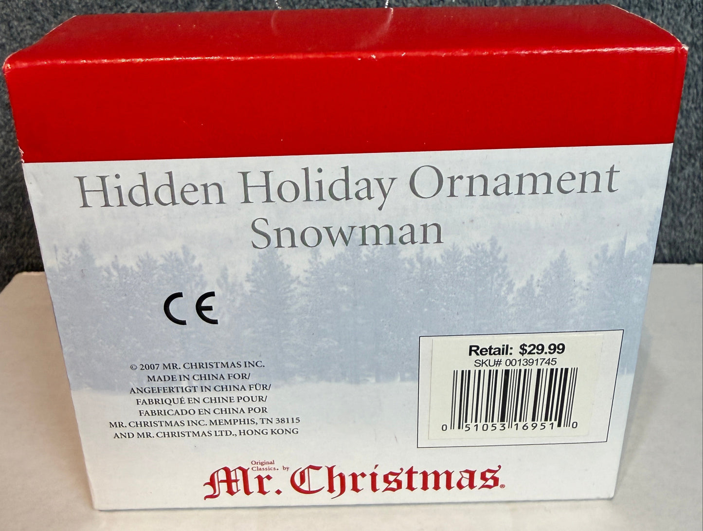 Blue Hidden Music Box Ornament - Used