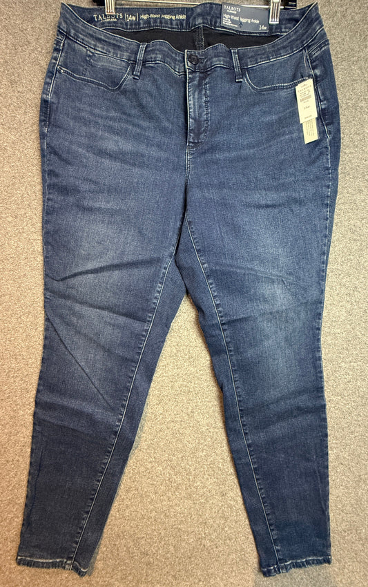 Talbots Flawless Jeans Women’s 14W High-Waist Jegging Ankle Blue Denim - Used