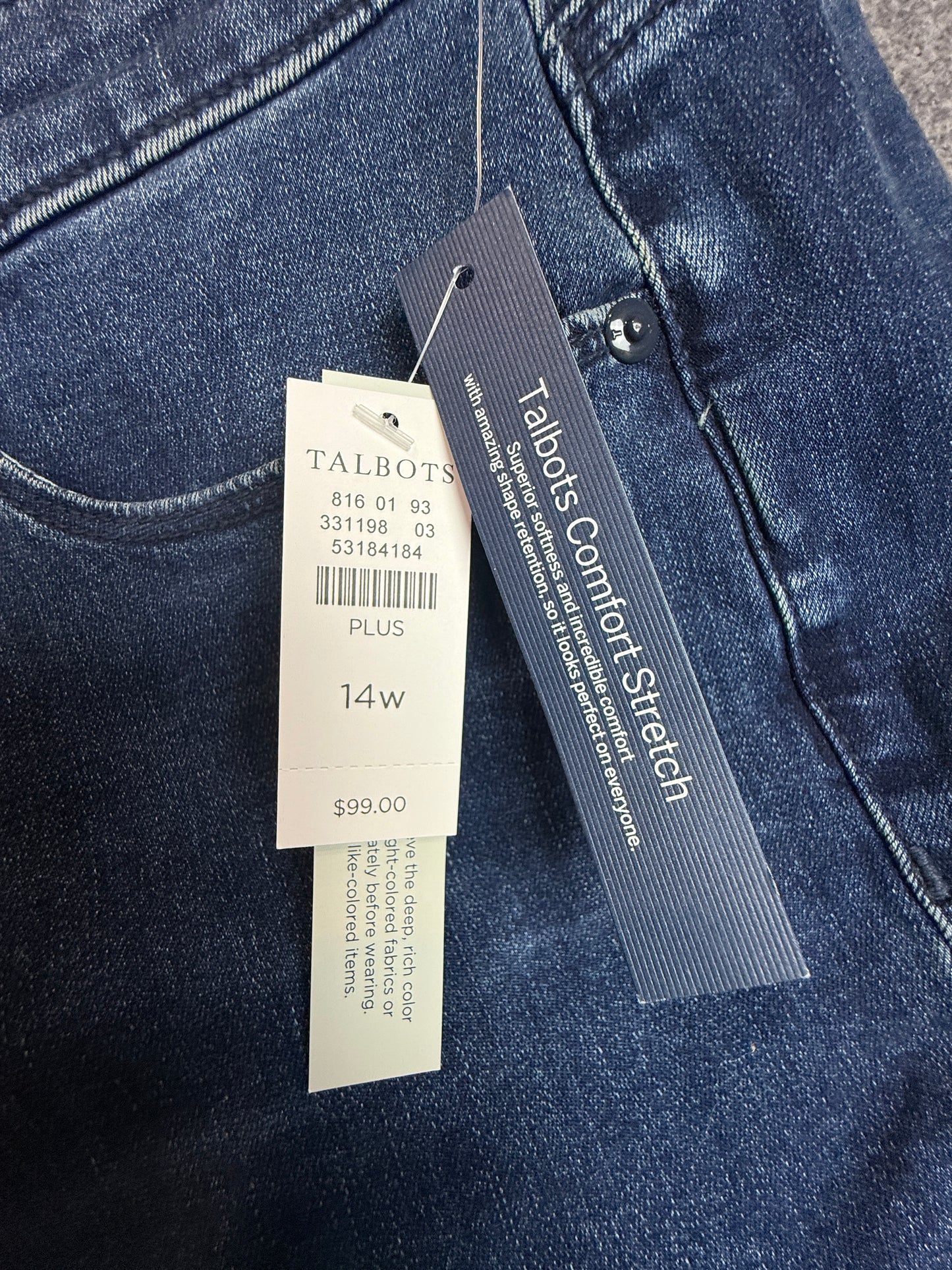 Talbots Flawless Jeans Women’s 14W High-Waist Jegging Ankle Blue Denim - Used