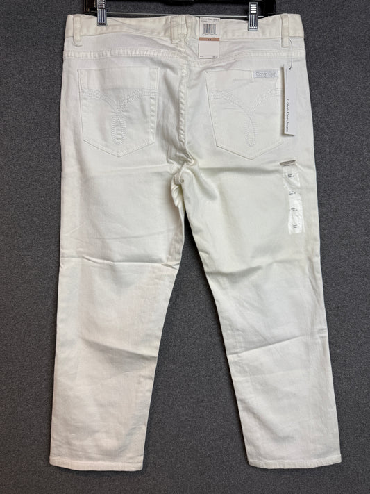 Calvin Klein High Rise Skinny Fit White Size 12 W 31 - Used