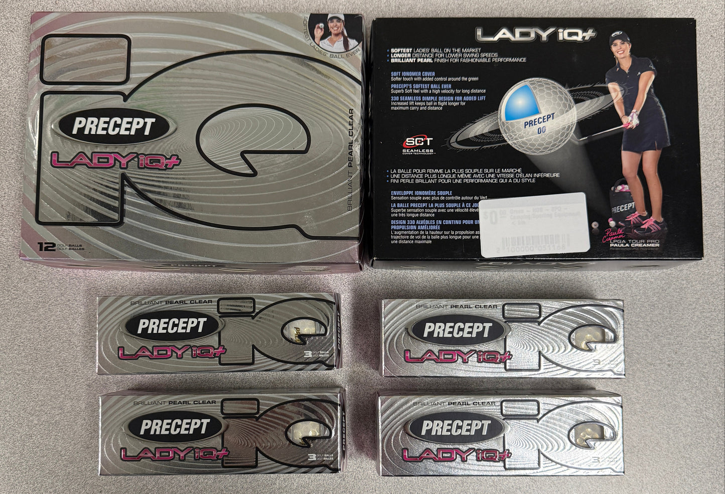 Precept Lady IQ+ Pearl Clear Golf Balls (Box of 12) - Used