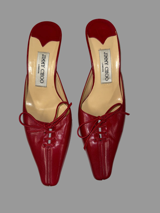 Jimmy Choo - Red Leather Heels - Used
