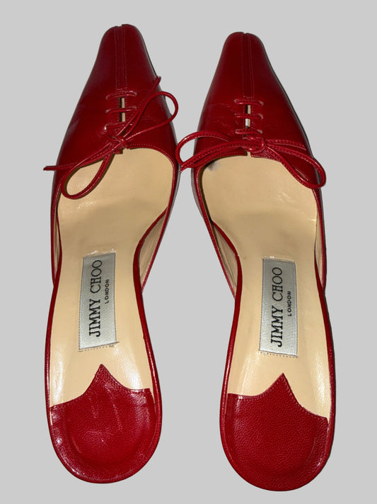 Jimmy Choo - Red Leather Heels - Size 6 - Used