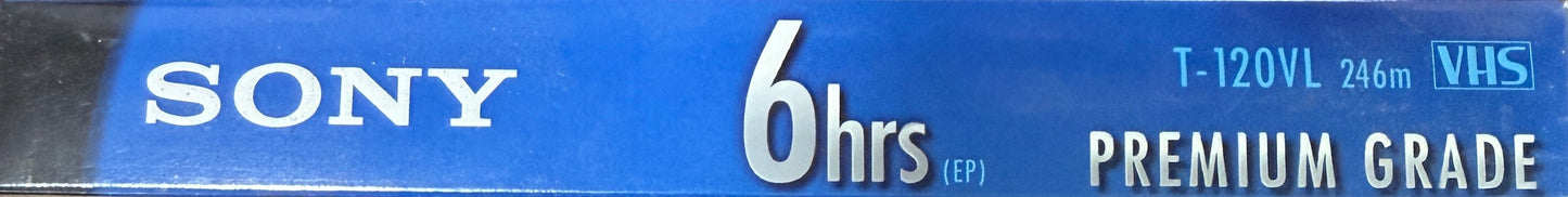 Sony T-120 6 Hrs VHS VCR Tapes Blank Premium Grade Sealed