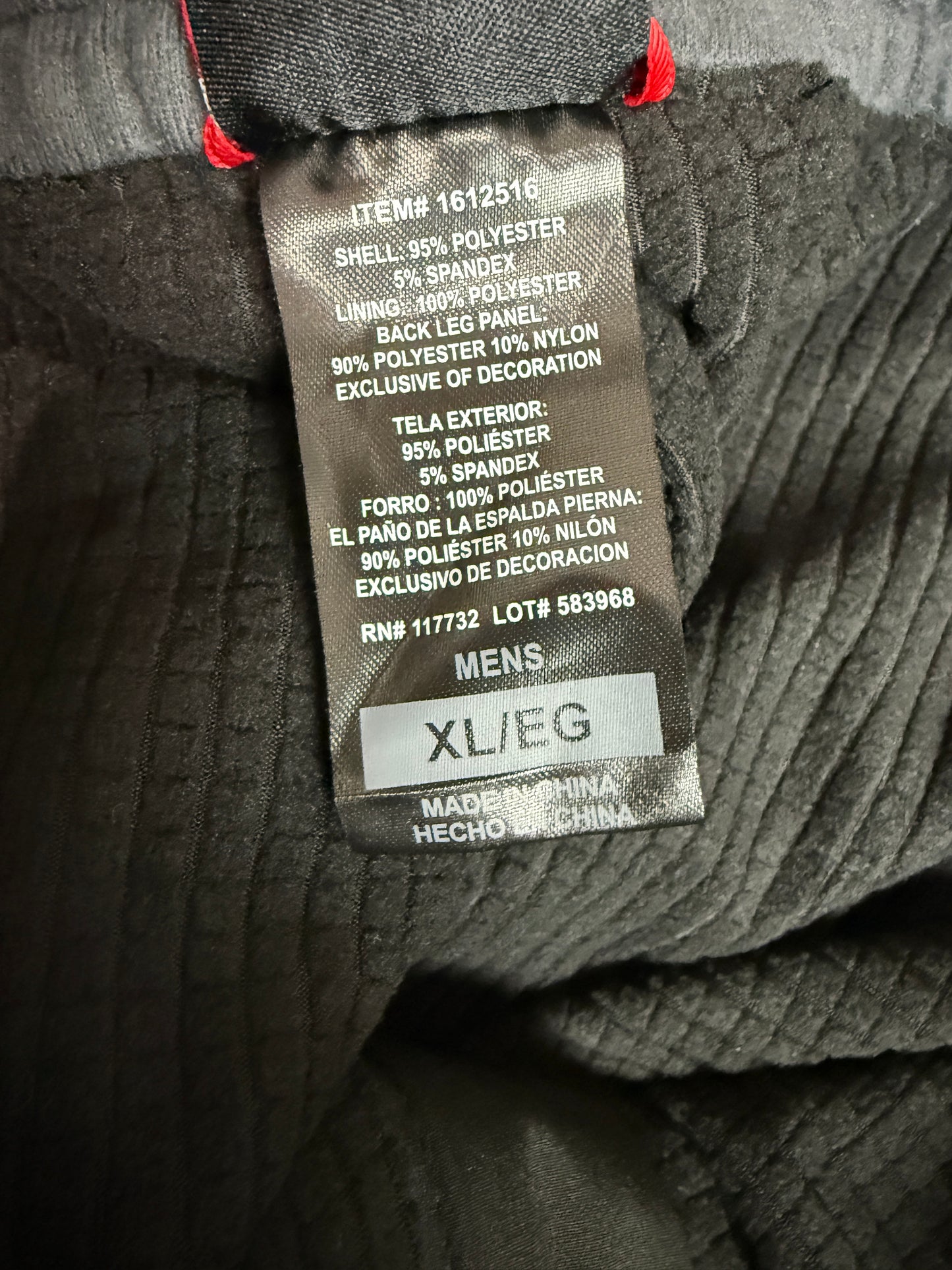 Gerry Snow Pants Men's Large Black Water Resistant Stretch Fleece Lined - Used with Tags