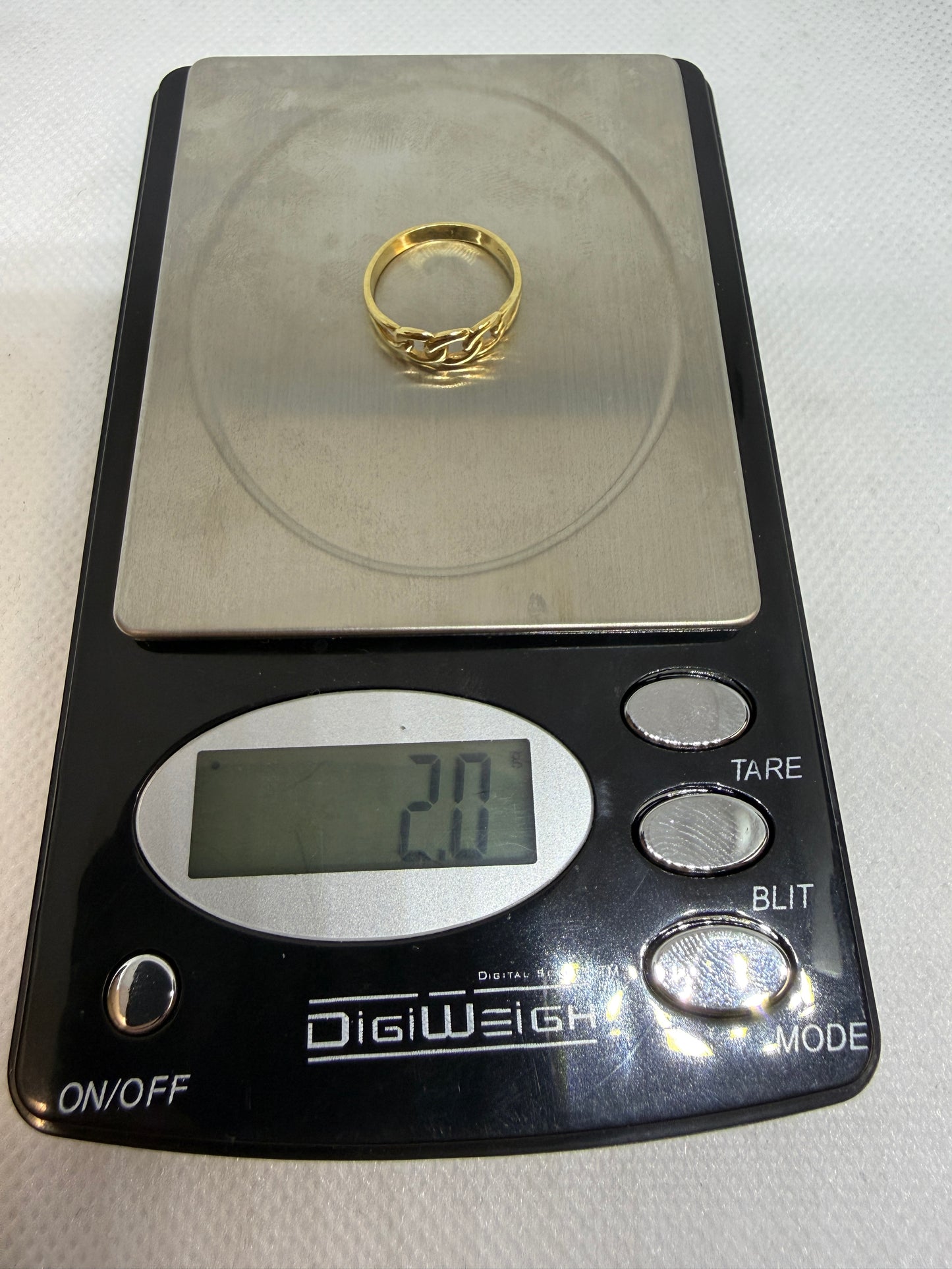 18kt Yellow Gold Chain-Link Design Ring - Previously Owned