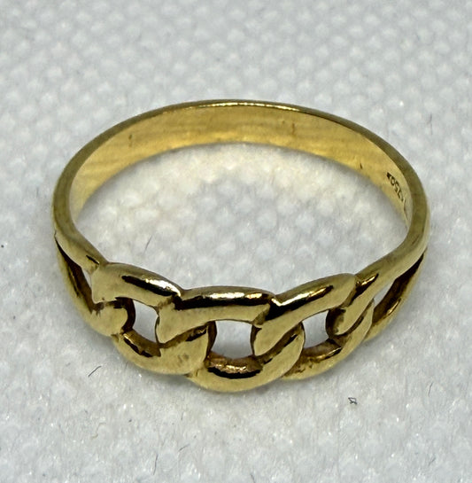 18kt Yellow Gold Chain-Link Design Ring - Previously Owned