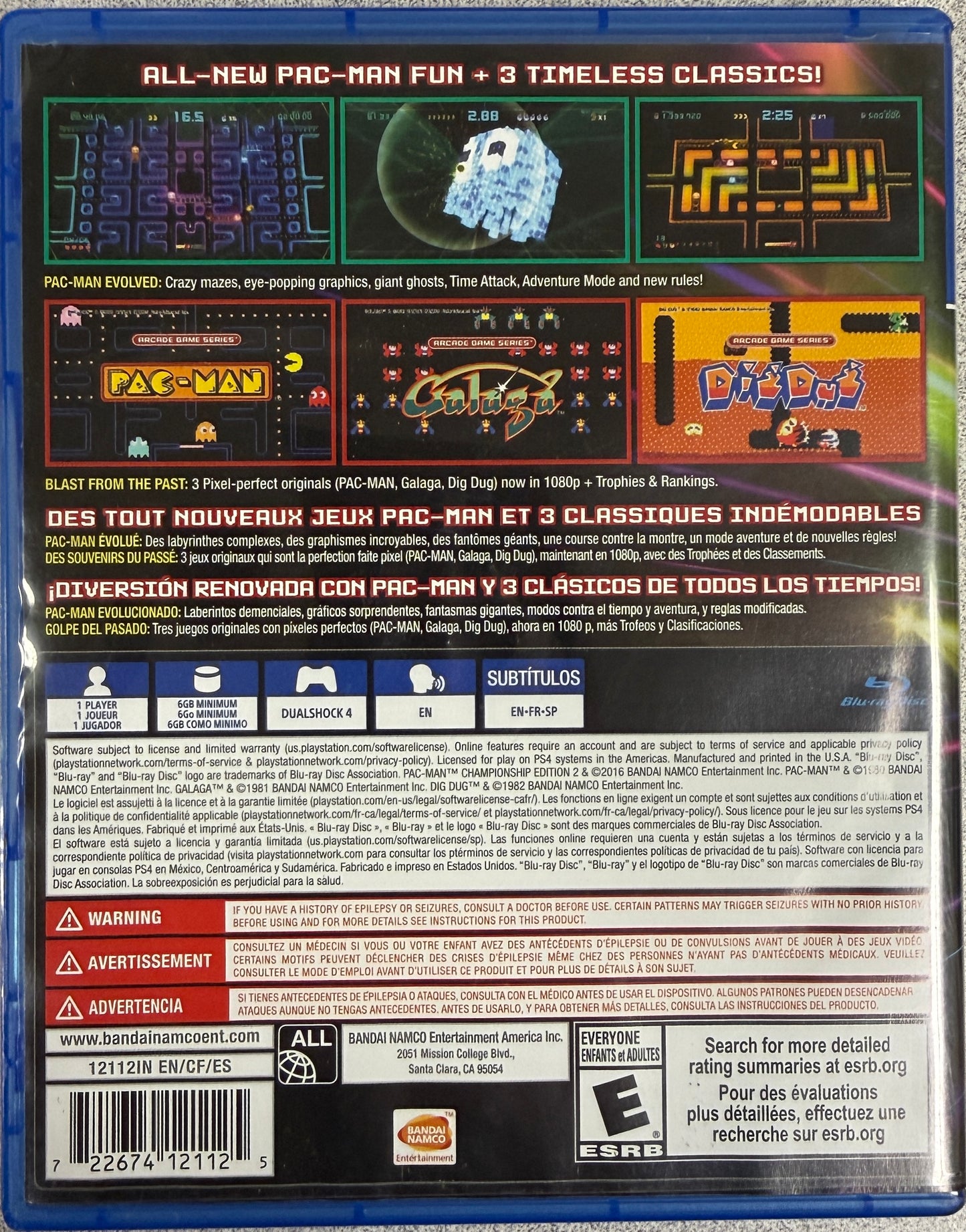 Pac-Man Championship Edition 2 and Arcade Game Series - Play Station 4 - Used