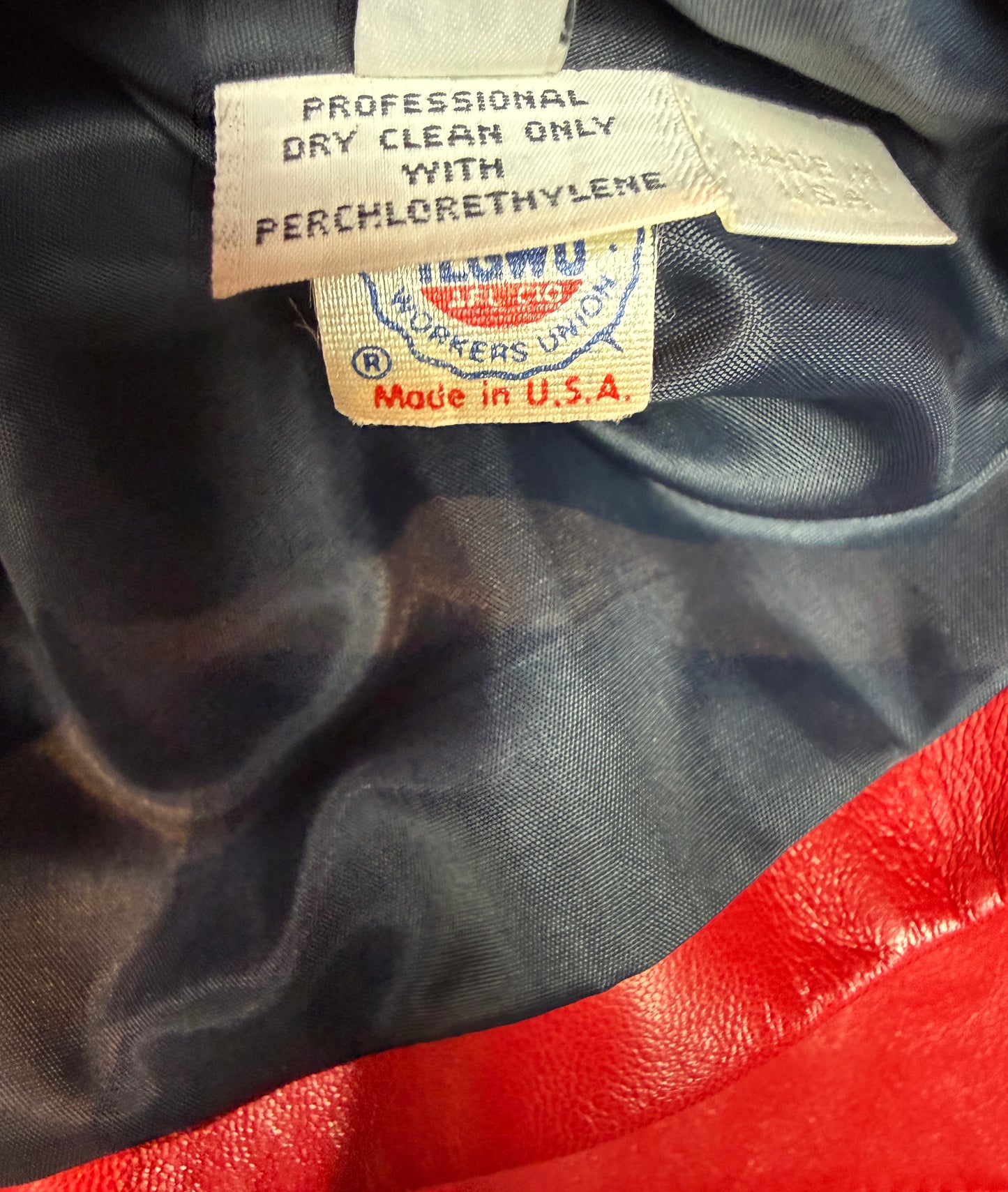 Carolyne Roehm Red with Black Leather Jacket - Previously Owned