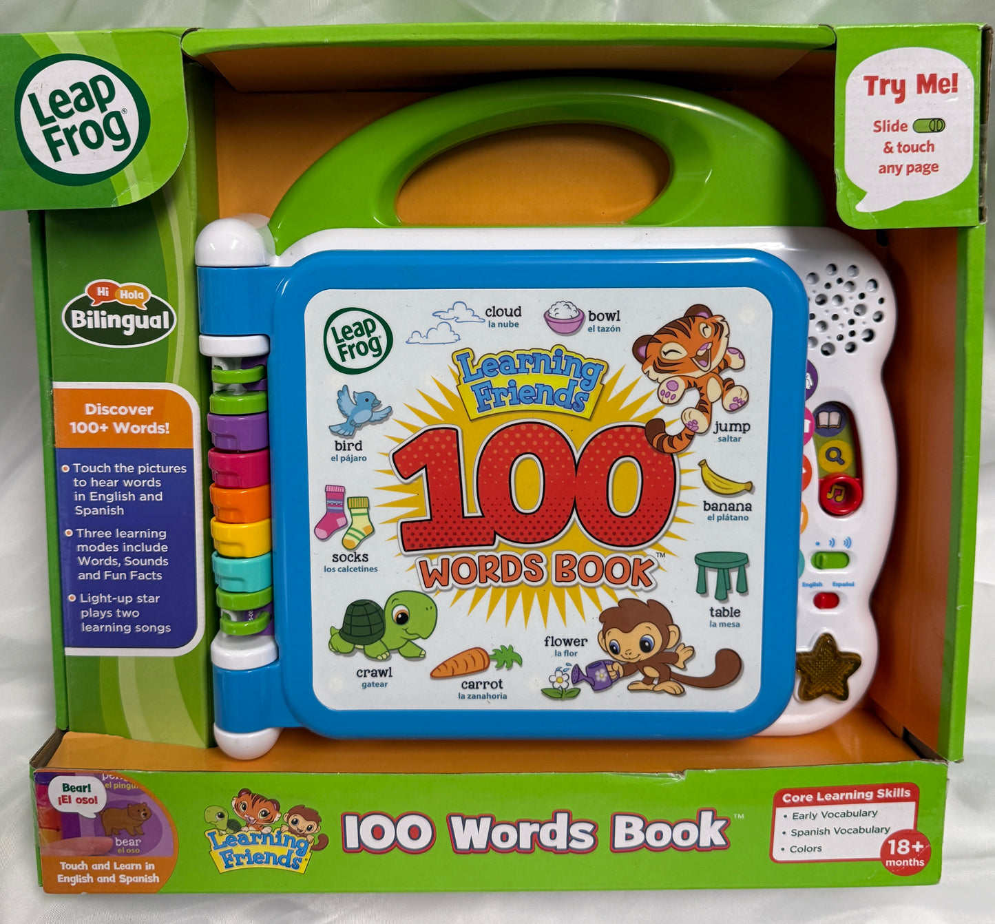 LeapFrog Learning Friends 100 Words Book - Green - Previously Owned - Still In Original Package