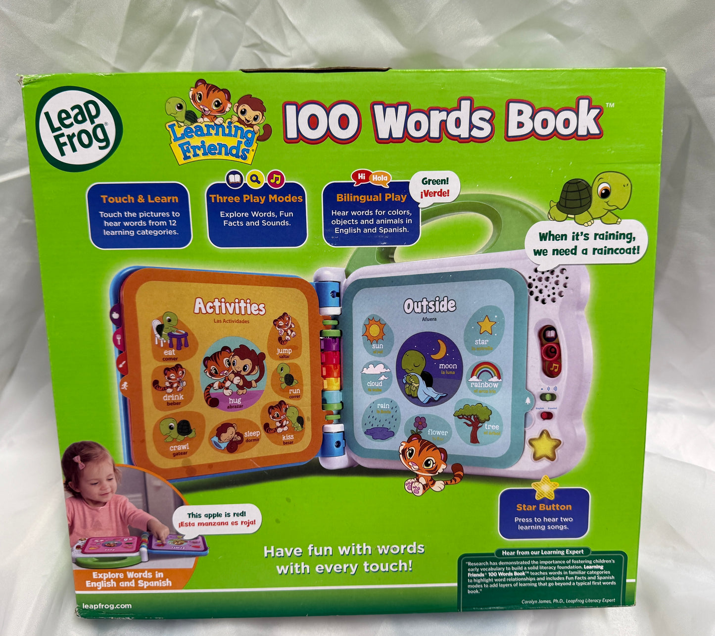 LeapFrog Learning Friends 100 Words Book - Green - Previously Owned - Still In Original Package