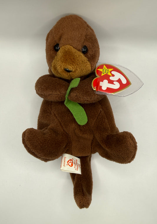 Seaweed Beanie Baby - TY Seaweed the Otter - Tag Error 95/96